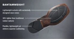 Ariat Men's Ryden Ultra Dark Roast & Weathered Pebble Boots 10035927 -Western Cowboy Equipment Bantam outsole