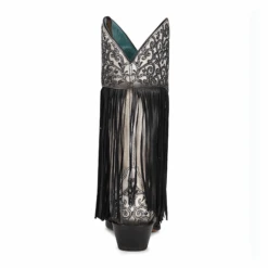 Corral Boots Corral® Ladies Black & White Overlay Fringed Boots C3877 7 Corral Boots Corral® Ladies Black & White Overlay Fringed Boots C3877 -Western Cowboy Equipment C3877C