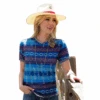 Cinch Ladies Blue Aztec Printed T-Shirt CTK7351007 2 Cinch Ladies Blue Aztec Printed T-Shirt CTK7351007 -Western Cowboy Equipment CTK7351007