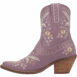 Dingo® Ladies Primrose Floral Print Lavender Western Bootie DI748-PU4 -Western Cowboy Equipment DI748 PU4 2