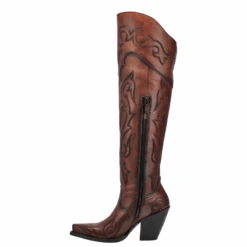 Dan Post® Ladies Seductress Distressed Brown Snip Toe Boots DP3285 -Western Cowboy Equipment DP3285c