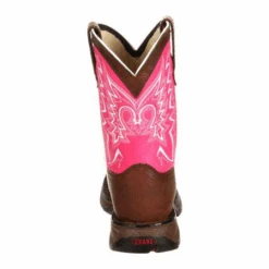 Durango® Toddler Girl's Let Love Fly Pink & Brown Western Boot DWBT092 -Western Cowboy Equipment DWBT092 3