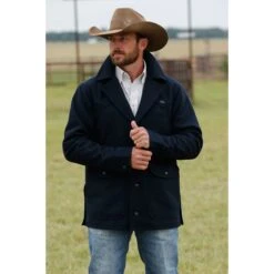 Miller Ranch By Cinch Men's Navy Wool Ranch Jacket DWJ2008003 -Western Cowboy Equipment DWJ2008003