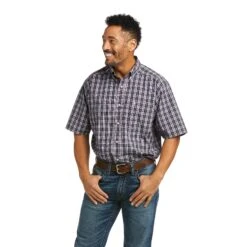 Ariat® Men's Maxsen Navy Pro Series Short Sleeve Shirt 10036984