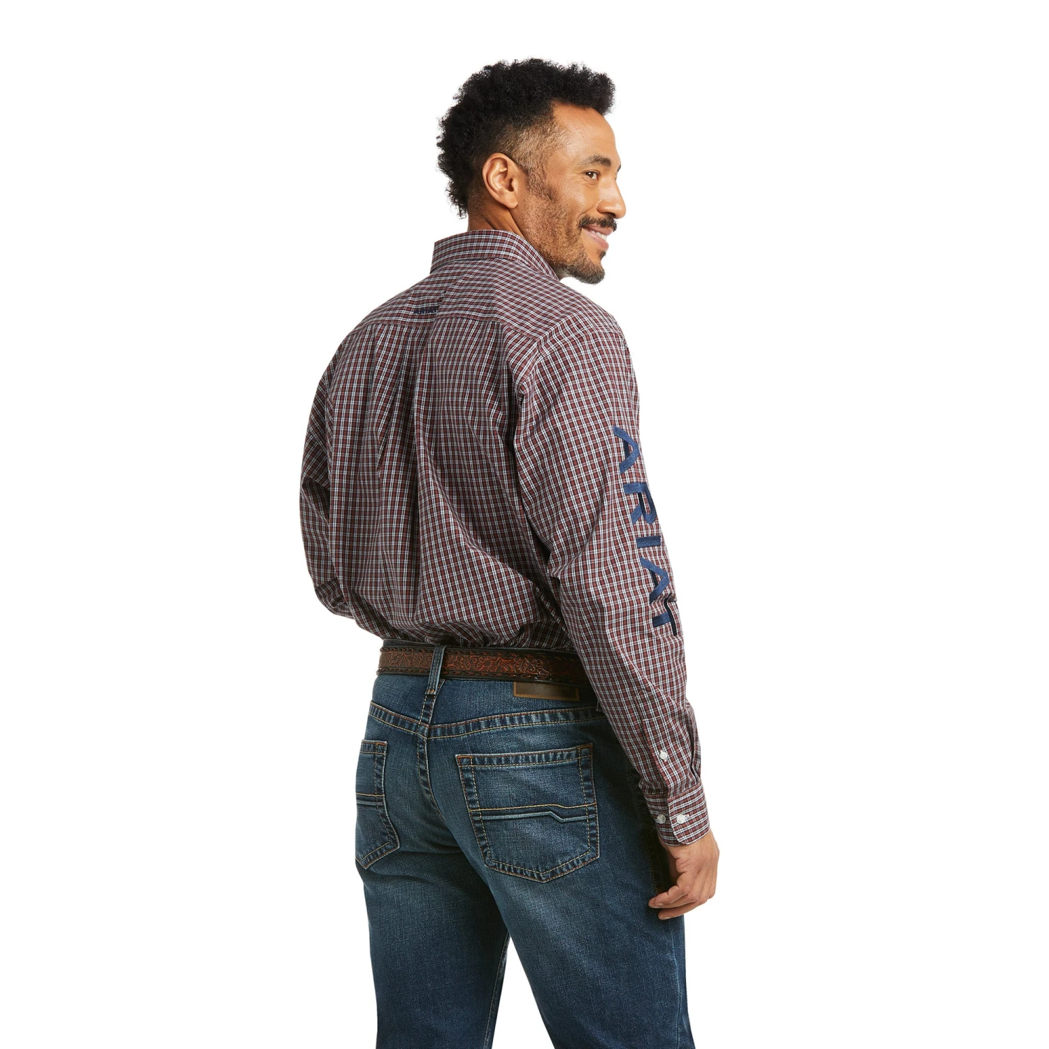 Ariat® Men's Pro Series Team Long Sleeve Red Button Up Shirt 10037063 4 Ariat® Men's Pro Series Team Long Sleeve Red Button Up Shirt 10037063 - Image 2