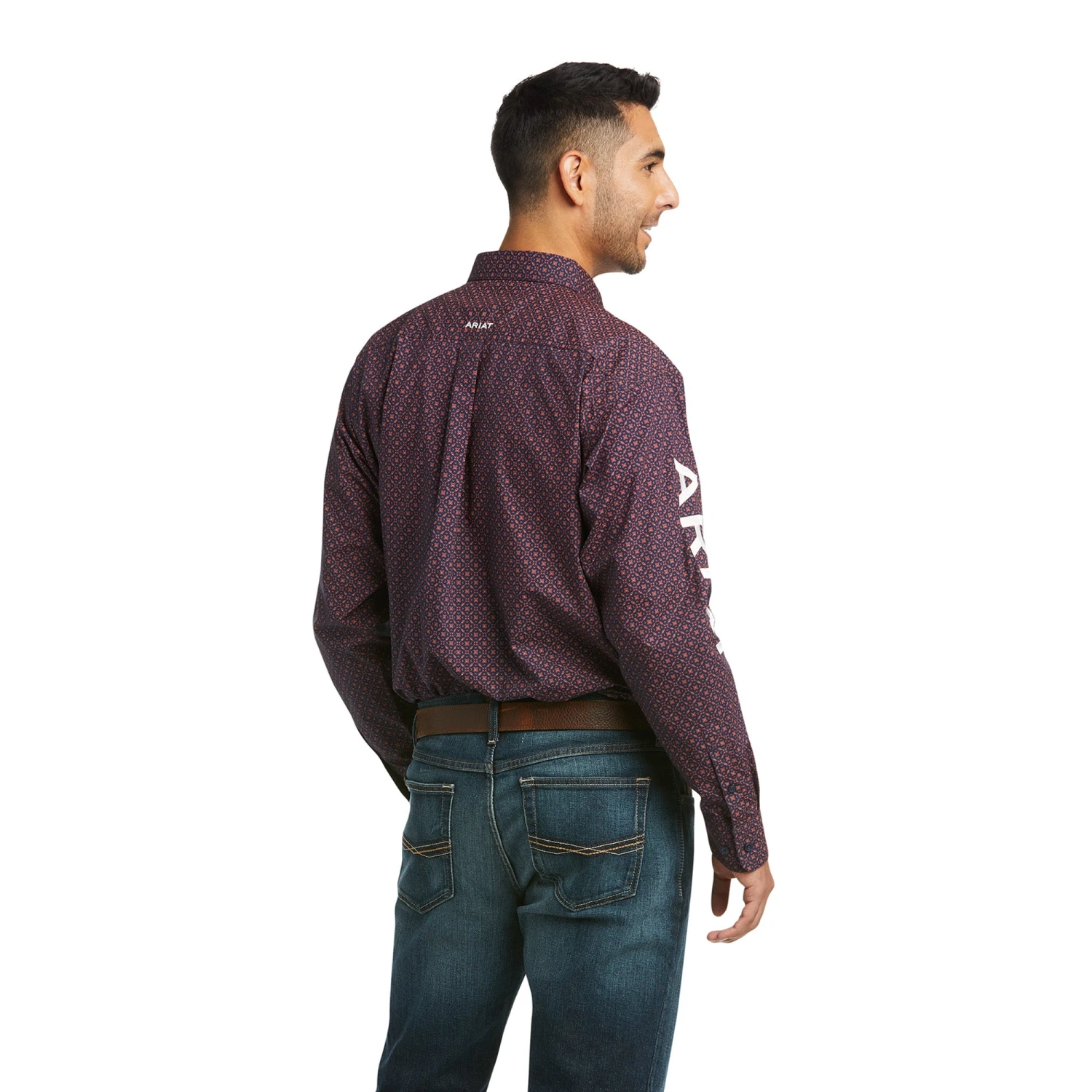 Ariat Men's Team Rives Casual Series Navy Long Sleeve Shirt 10037069 4 Ariat Men's Team Rives Casual Series Navy Long Sleeve Shirt 10037069 - Image 2