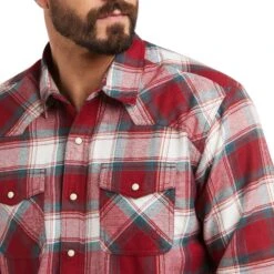 Ariat® Men's Rio Red Hillsboro Retro Snap Button Down Shirt 10037334 7 Ariat® Men's Rio Red Hillsboro Retro Snap Button Down Shirt 10037334 -Western Cowboy Equipment F21 MNS WEST 10037334 detail01 d2154129 48a0 45ba af2b 78d8d0659ffb