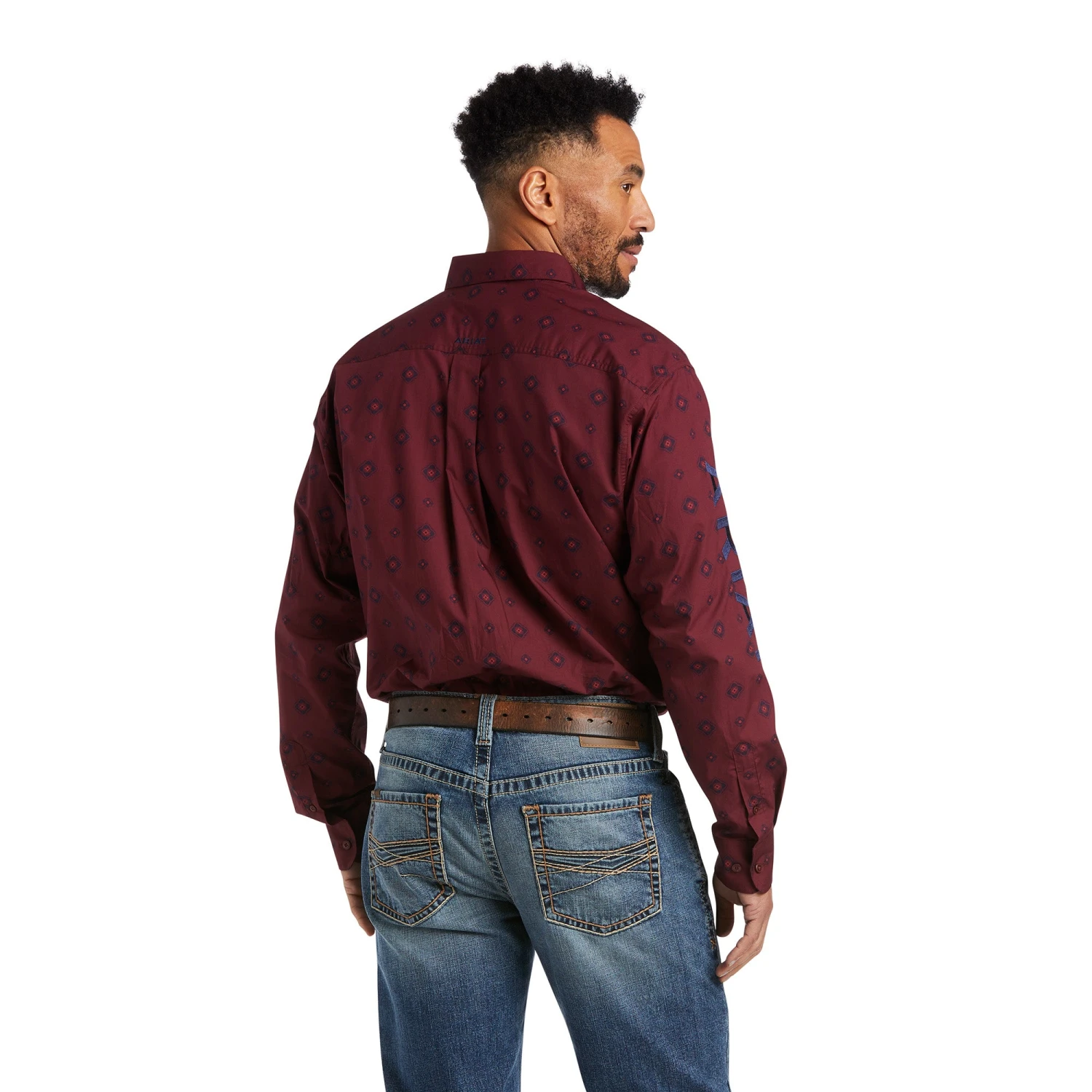 Ariat® Men's Team Wade Pomegranate Button Down Shirt 10038086 4 Ariat® Men's Team Wade Pomegranate Button Down Shirt 10038086 - Image 2