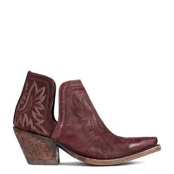 Ariat® Ladies Dixon Weathered Red Western Booties 10038343 -Western Cowboy Equipment F21 WMS WEST 10038343 side