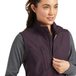 Ariat® Women's Rebar Stretch Plum Perfect Softshell Vest 10037625 -Western Cowboy Equipment F21 WMS WORK 10037625 detail01