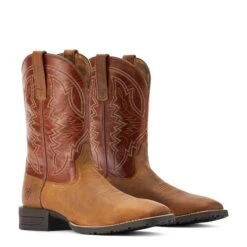 Ariat® Men's Hybrid Ranchwork Sorrel Crunch Western Boots 10042394 -Western Cowboy Equipment F22 MNS WEST 10042394 pair