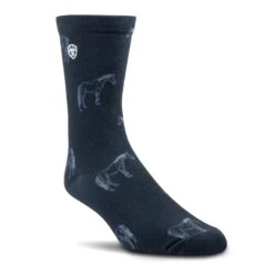 Ariat® Ladies Novelty Navy Raining Bits Crew Socks 10041366 -Western Cowboy Equipment F22 UNI ENGL 10041366 detail02