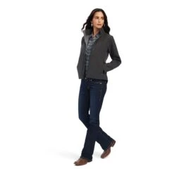 Ariat® Ladies Team Patriot Softshell Charcoal Heather Jacket 10041438 9 Ariat® Ladies Team Patriot Softshell Charcoal Heather Jacket 10041438 -Western Cowboy Equipment F22 WMS WEST 10041438 full 1