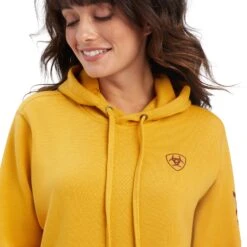 Ariat® Ladies R.E.A.L™ Logo Nugget Gold Hoodie 10041636 -Western Cowboy Equipment F22 WMS WEST 10041636 detail01