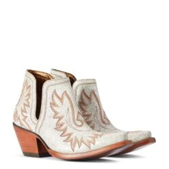 Ariat® Ladies Dixon Bright Lights White Western Booties 10042453 -Western Cowboy Equipment F22 WMS WEST 10042453 pair