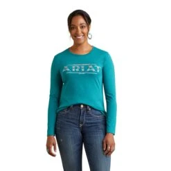 Ariat® Ladies Serape Style Teal Green Heather T-Shirt 10042785