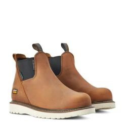 Ariat Ladies Rebar® Wedge Chelsea Aged Honey Composite Round Toe Boots 10042564 -Western Cowboy Equipment F22 WMS WORK 10042564 pair