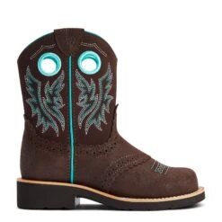 Ariat® Girl's Fatbaby® Cowgirl Royal Chocolate & Fudge Boots 10042537 -Western Cowboy Equipment F22 YTH WEST 10042537 side321