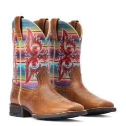 Ariat® Youth Girl's Lonestar Tan & Old Muted Serape Boots 10042595 -Western Cowboy Equipment F22 YTH WEST 10042595 pair