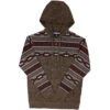 Hooey Men's Nomad Jimmy Brown With Aztec Hooded Sweatshirt HH1182BR 2 Hooey Men's Nomad Jimmy Brown With Aztec Hooded Sweatshirt HH1182BR -Western Cowboy Equipment HH1182br