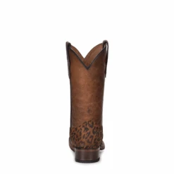 Circle G® Youth Leopard Print & Saddle Tan Square Toe Boots J7108 -Western Cowboy Equipment J7108 3