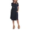 Panhandle White Label Ladies Short Sleeve Knit Navy Blue Dress L9D5427-42 -Western Cowboy Equipment L9D5427Z