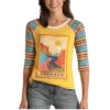Panhandle White Label Ladies Western Sunset Print Yellow Shirt L9T3446 -Western Cowboy Equipment L9T3446 A