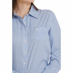 Cinch® Ladies Printed Lilac Button Down Shirt MSW9163013 -Western Cowboy Equipment MSW9163013 1