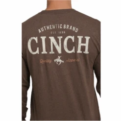 Cinch® Men's Brown Graphic Logo Long Sleeve T-Shirt MTT1721003 8 Cinch® Men's Brown Graphic Logo Long Sleeve T-Shirt MTT1721003 -Western Cowboy Equipment MTT1721003 2