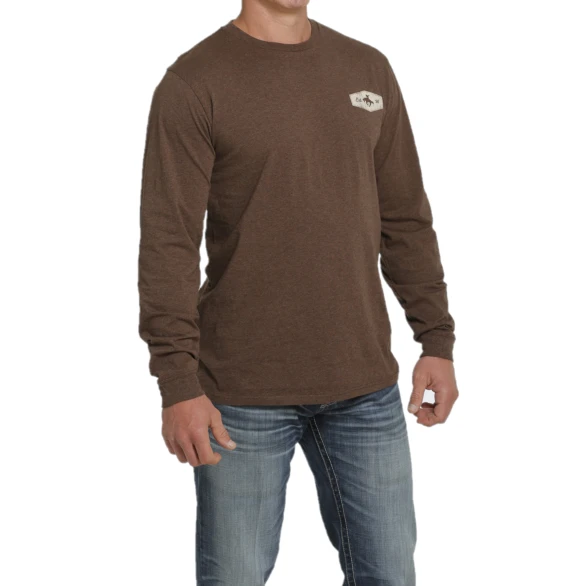 Cinch® Men's Brown Graphic Logo Long Sleeve T-Shirt MTT1721003 3 Cinch® Men's Brown Graphic Logo Long Sleeve T-Shirt MTT1721003
