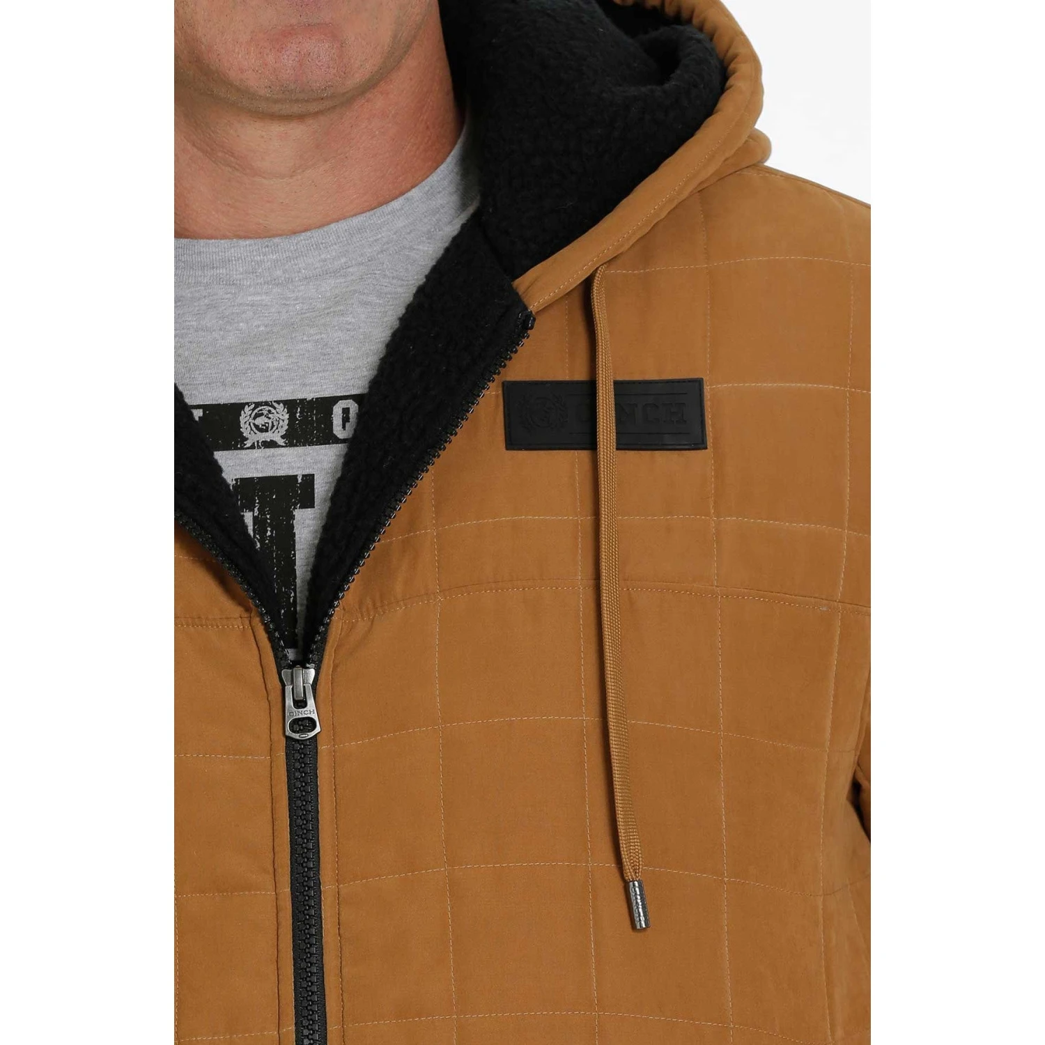Cinch Men's Sherpa Lined Brown CanvasHooded Jacket MWJ1554001 5 Cinch Men's Sherpa Lined Brown CanvasHooded Jacket MWJ1554001 - Image 3