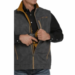 Cinch® Men's Concealed To Carry Charcoal Vest MWV1541006 -Western Cowboy Equipment MWV1541006 4