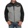 Cinch® Men's Grey Blanket Lined Poly-Wool Vest MWV1579001 -Western Cowboy Equipment MWV1579001