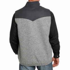 Cinch® Men's Grey Blanket Lined Poly-Wool Vest MWV1579001 -Western Cowboy Equipment MWV1579001 2