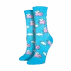 Sock Smith Ladies When Pigs Fly Sky Blue Crew Socks SSW1355 -Western Cowboy Equipment My project 2023 05 24T102710.535