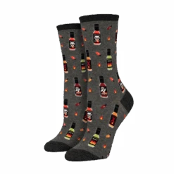 SockSmith Ladies Hot In Here Charcoal Heather Crew Socks WNC2822-CHH