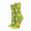 SockSmith Ladies Peep This Green Crew Socks WNC2979-GEE