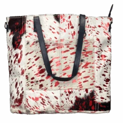 American Darling Cowhide With Red Acid Wash Purse ADBG106ACRED