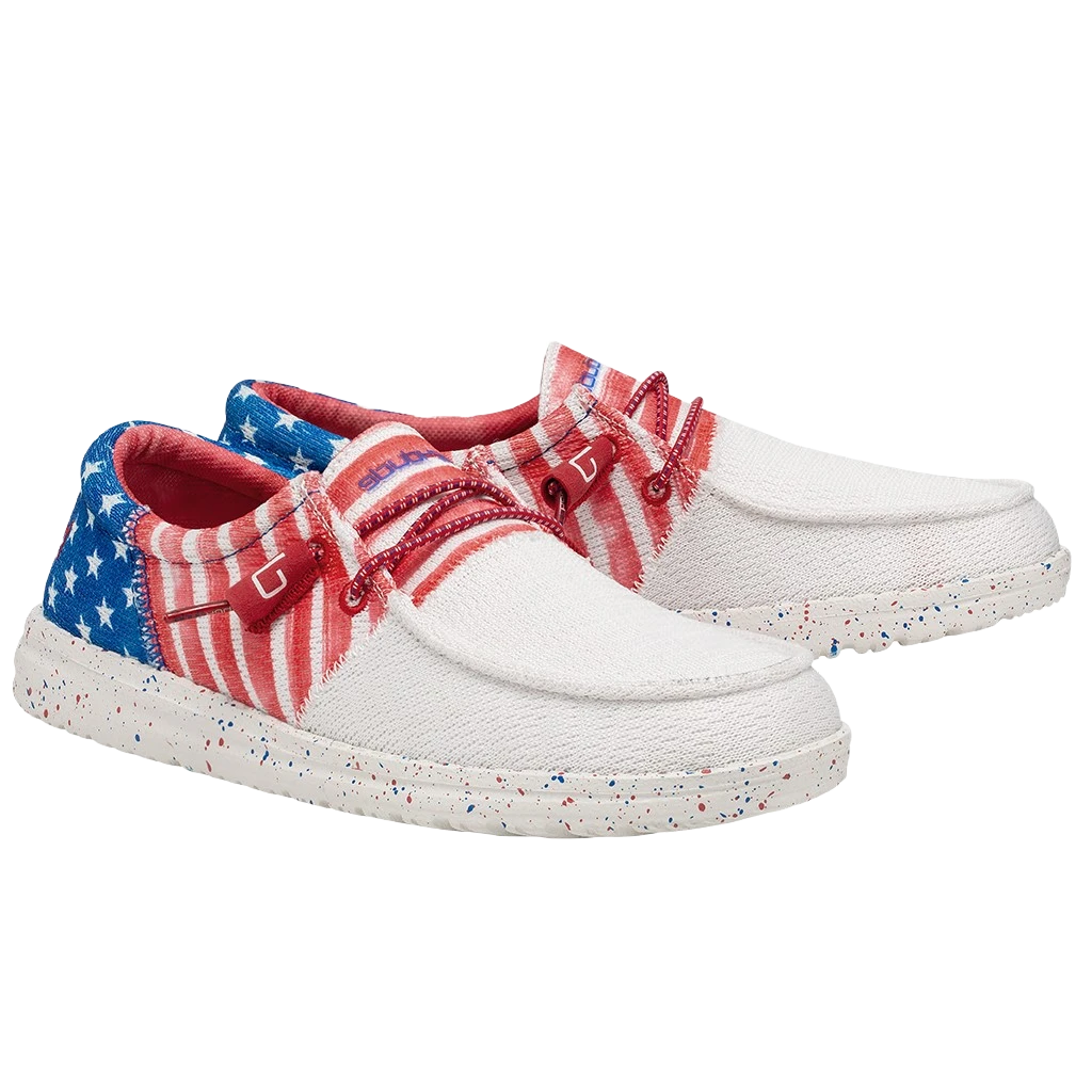 Hey Dude® Ladies Wendy Sox Tri America Slip On Shoes 122342143 3 Hey Dude® Ladies Wendy Sox Tri America Slip On Shoes 122342143