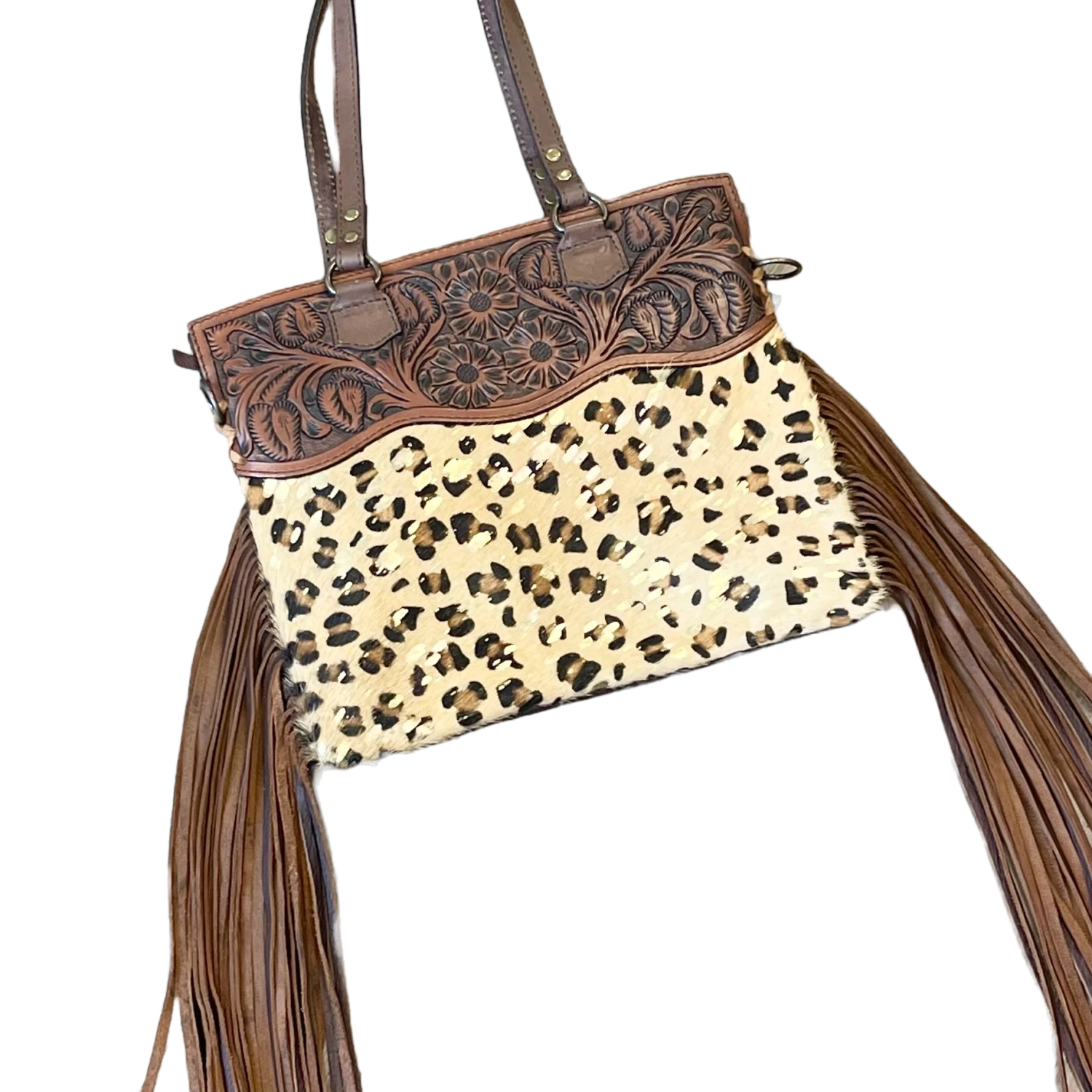 American Darling Cheetah & Gold Acid Wash Leather Bag ADBGS144CHEGO 3 American Darling Cheetah & Gold Acid Wash Leather Bag ADBGS144CHEGO