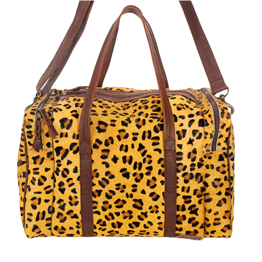 American Darling Small Cheetah Cowhide Duffle Bag ADBG254CHE 3 American Darling Small Cheetah Cowhide Duffle Bag ADBG254CHE