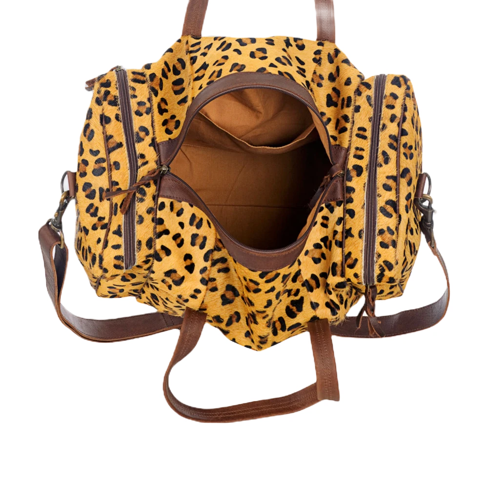 American Darling Small Cheetah Cowhide Duffle Bag ADBG254CHE 4 American Darling Small Cheetah Cowhide Duffle Bag ADBG254CHE - Image 2