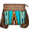 American Darling Teal Saddle Blanket Crossbody ADBGZ171G