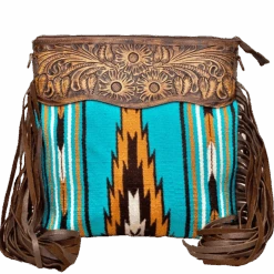 American Darling Teal Saddle Blanket Crossbody ADBGZ171G