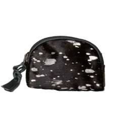 American Darling Black And Silver Cowhide Pouch ADBG472ACSL