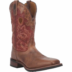 Laredo Men's Ross Red And Brown Square Toe Boots 7945