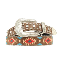 Blazin Roxx Ladies Aztec Embroidered & S Brown Belt N3519802