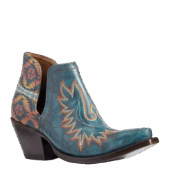Ariat Ladies Pendleton Dixon Aged Turquoise Snip Toe Booties 10038474