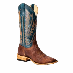Horse Power® Men's Shrunken Cowboy Comanche Navy & Brown Boots HP8054