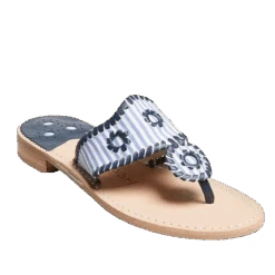 Jack Rogers Ladies Flat Pinstripe Midnight Sandals 111221JK06MP2